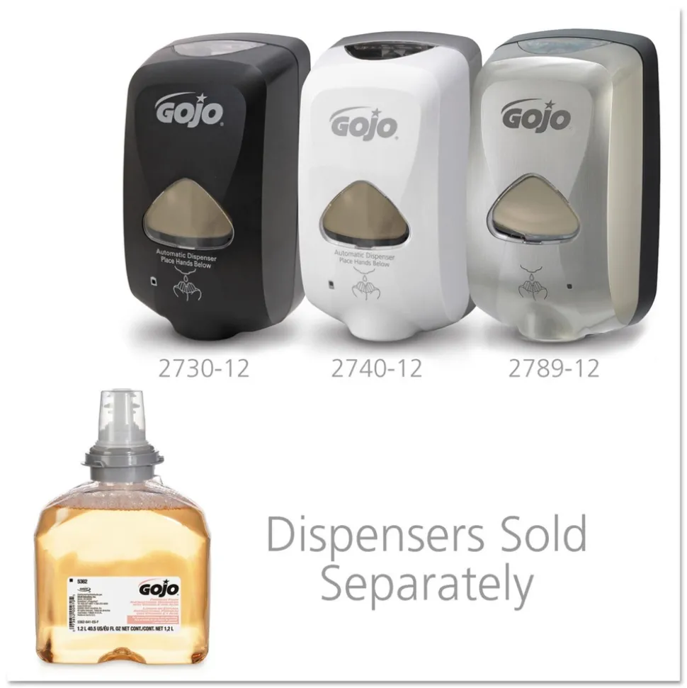 GOJO Industries 5362-02 1200 mL Premium Foam Antibacterial Hand Wash - Fresh Fruit Scent (2/Carton)