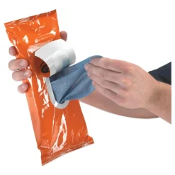 GOJO Industries 7.75 in. x 11 in. 2-Ply FAST TOWELS Hand Cleaning Towels - Fresh Citrus, Blue (6 Packs/Carton)