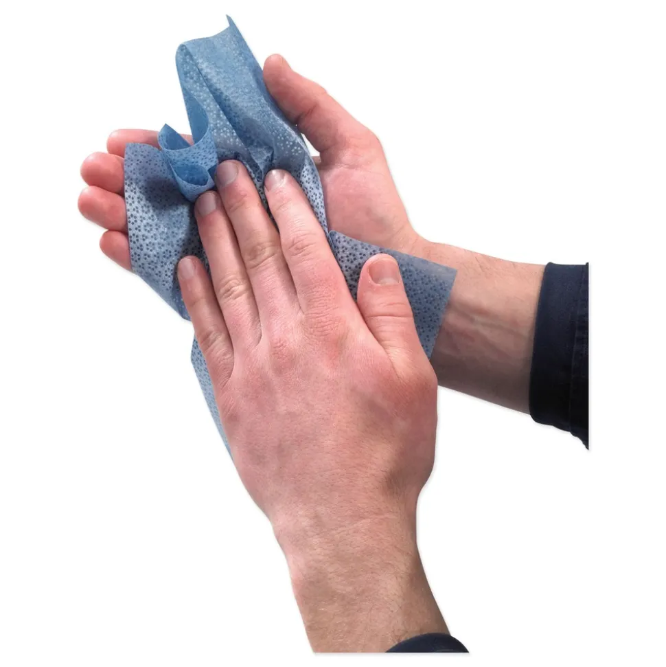 GOJO Industries 7.75 in. x 11 in. 2-Ply FAST TOWELS Hand Cleaning Towels - Fresh Citrus, Blue (6 Packs/Carton)