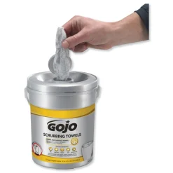 GOJO Industries 10-1/2 in. x 12-1/4 in. Scrubbing Towels, Hand Cleaning - Fresh Citrus (6/Carton)