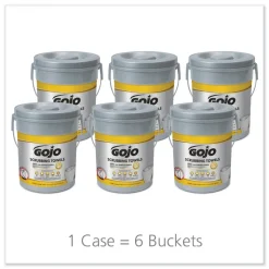 GOJO Industries 10-1/2 in. x 12-1/4 in. Scrubbing Towels, Hand Cleaning - Fresh Citrus (6/Carton)