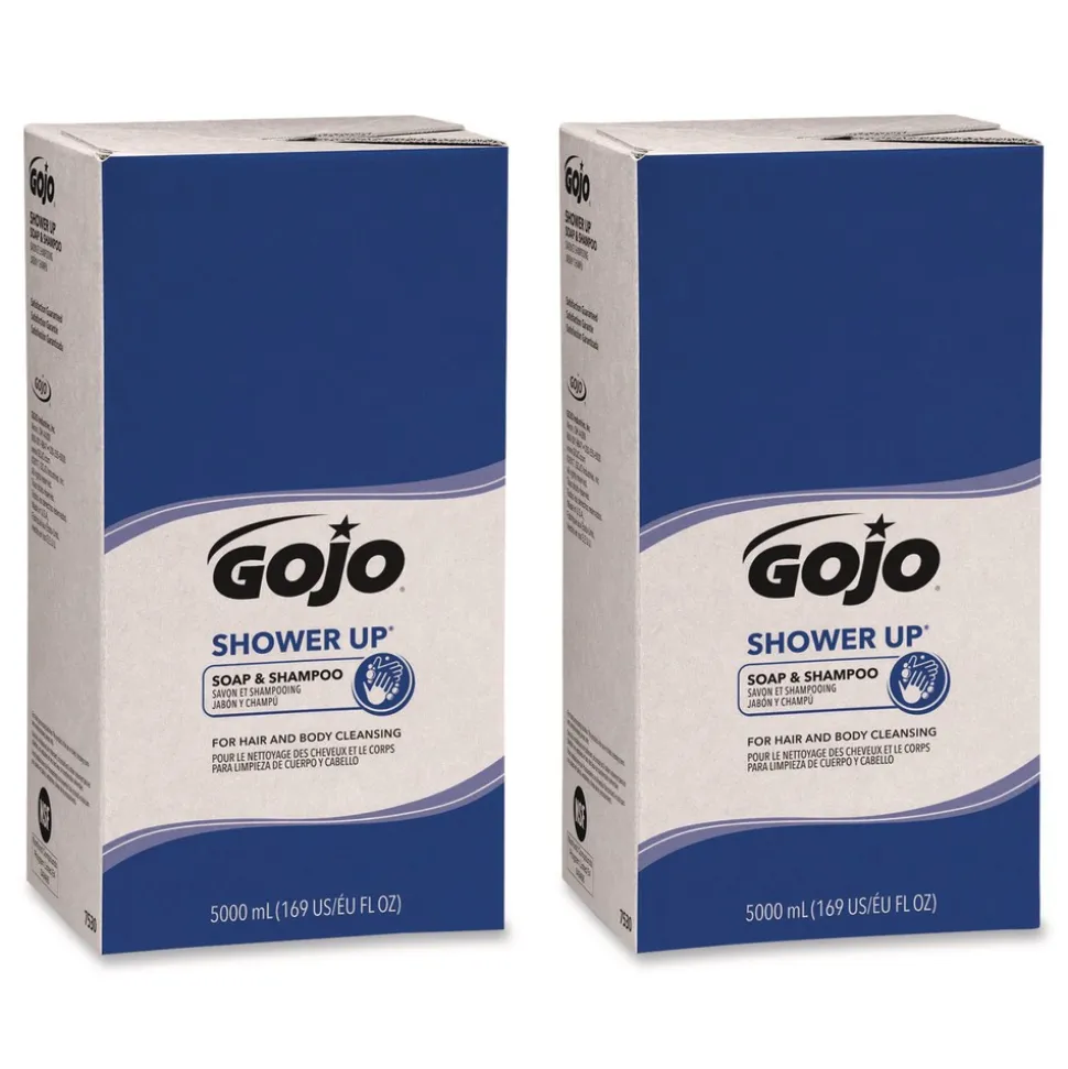 GOJO Industries 5000 mL Refill Bag SHOWER UP Soap and Shampoo - Clean (2/Carton)