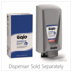 GOJO Industries 5000 mL Refill Bag SHOWER UP Soap and Shampoo - Clean (2/Carton)