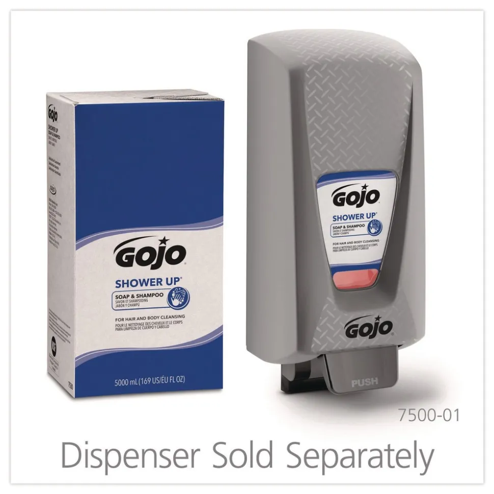 GOJO Industries 5000 mL Refill Bag SHOWER UP Soap and Shampoo - Clean (2/Carton)