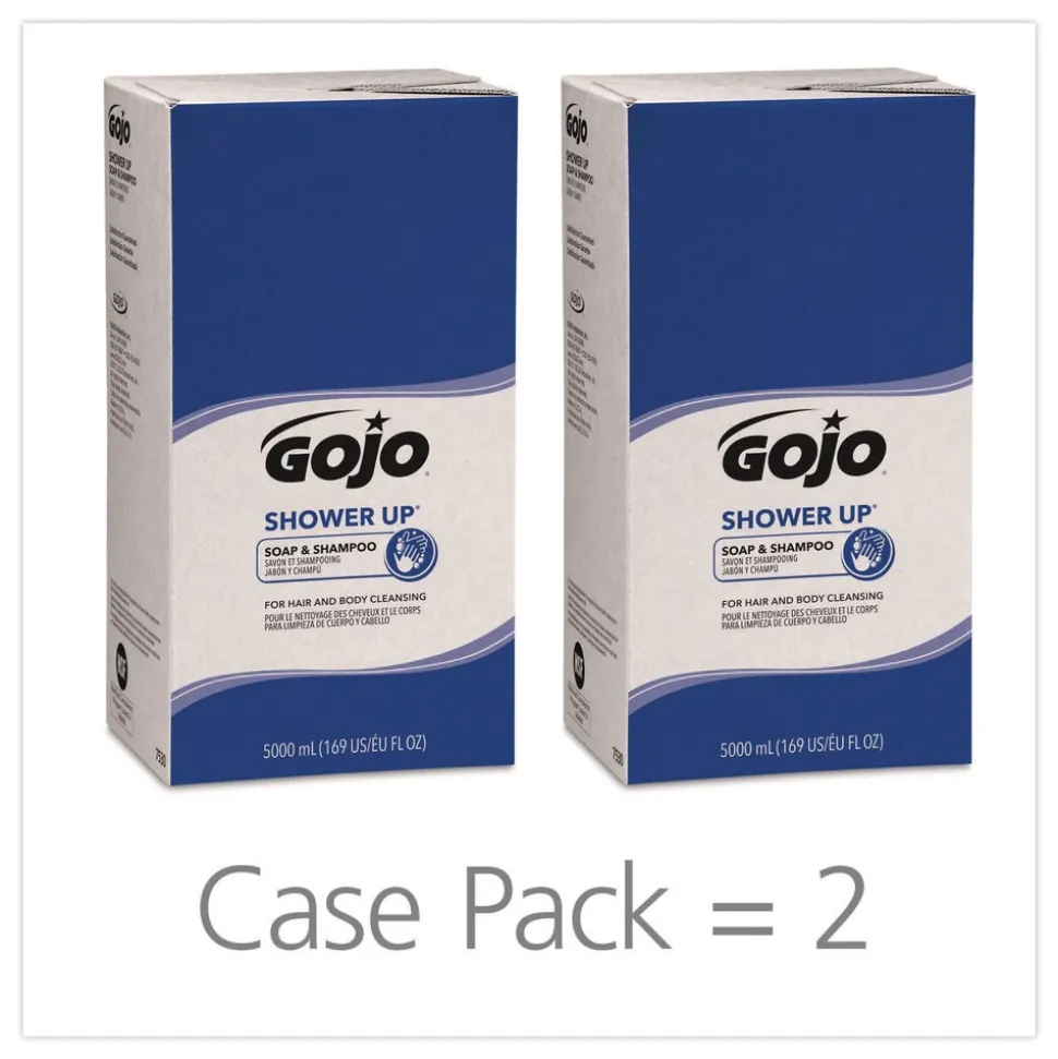 GOJO Industries 5000 mL Refill Bag SHOWER UP Soap and Shampoo - Clean (2/Carton)