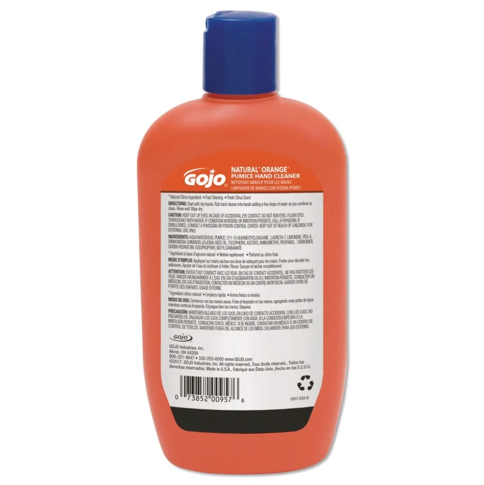 GOJO Industries Natural Orange 14 oz. Pumice Hand Cleaner - Citrus (12/Carton)