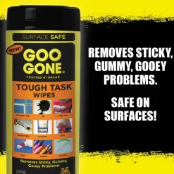 Goo Gone 1-Ply 8 in. x 7 in. Clean Up Wipes - Citrus Scent, White (4/Carton)