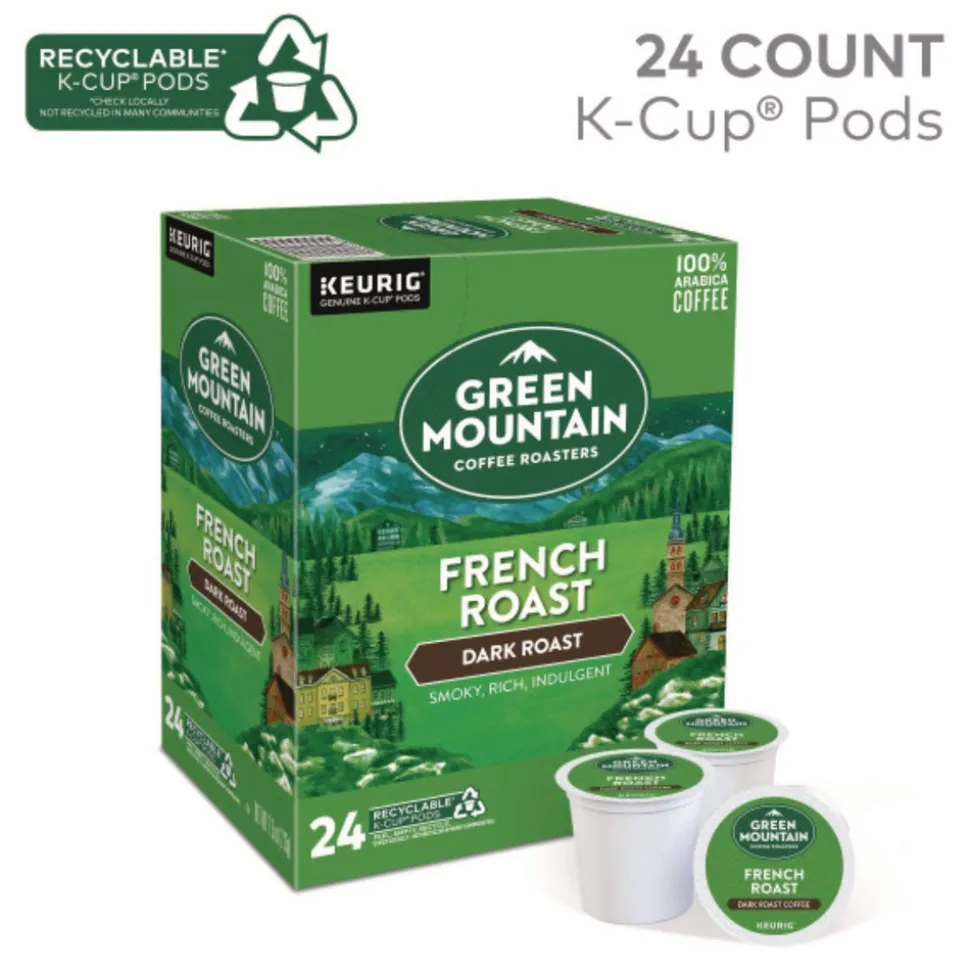 Green Mountain Coffee 5000330108 Coffee K-Cups - French Roast (96/Carton)