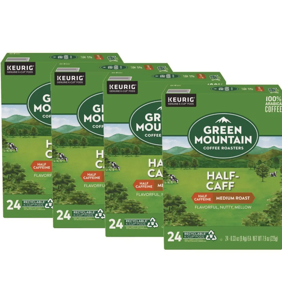 Green Mountain Coffee 5000330138 Coffee K-Cups - Half-Caff (96/Carton)