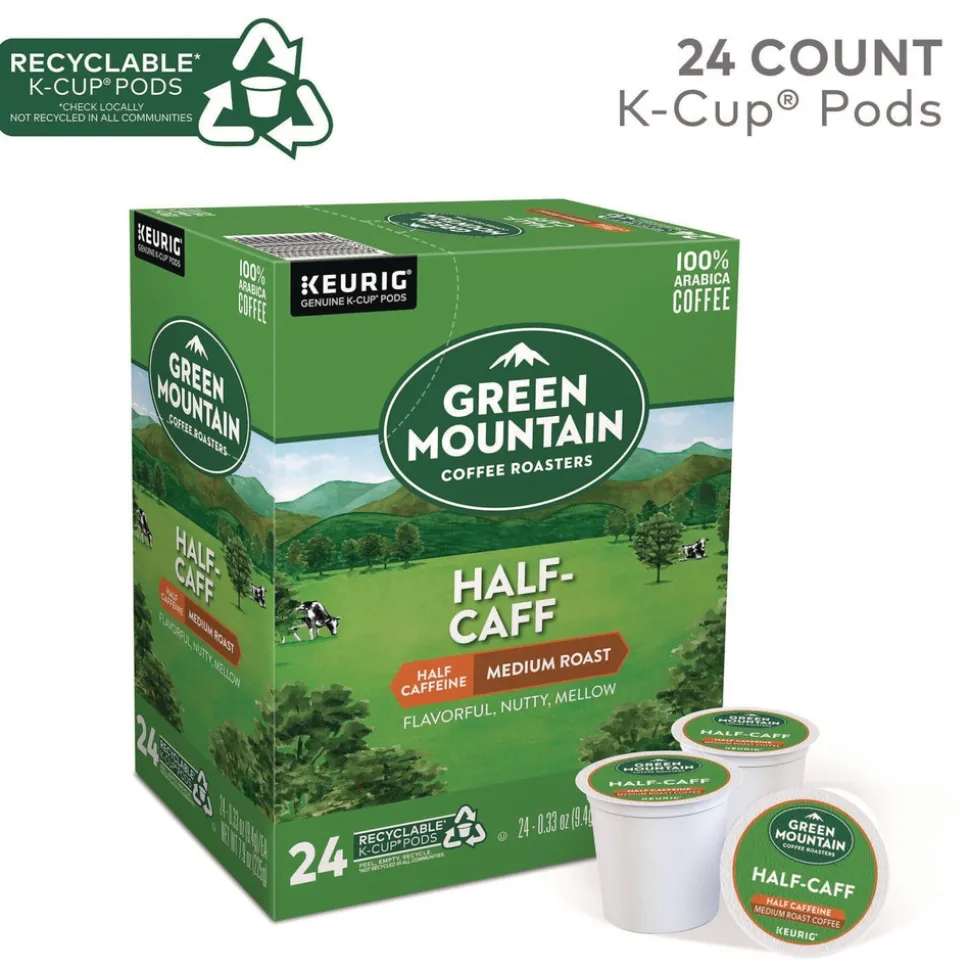 Green Mountain Coffee 5000330138 Coffee K-Cups - Half-Caff (96/Carton)