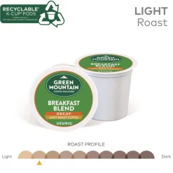 Green Mountain Coffee 5000378812 Coffee K-Cups - Breakfast Blend Decaf (96/Carton)