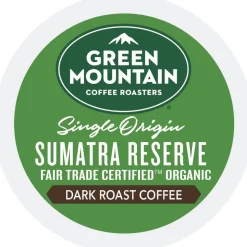 Green Mountain Coffee 5000366637 Fair Trade Coffee K-Cups - Organic Sumatran Extra Bold (96/Carton)