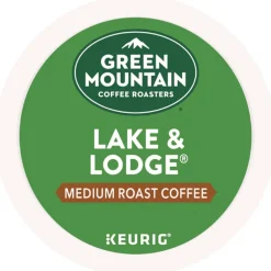 Green Mountain Coffee 5000359049 Medium Roast Coffee K-Cups - Lake and Lodge (96/Carton)
