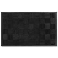 Guardian 36 in. x 60 in. Parquet Wiper Scraper Mat - Black