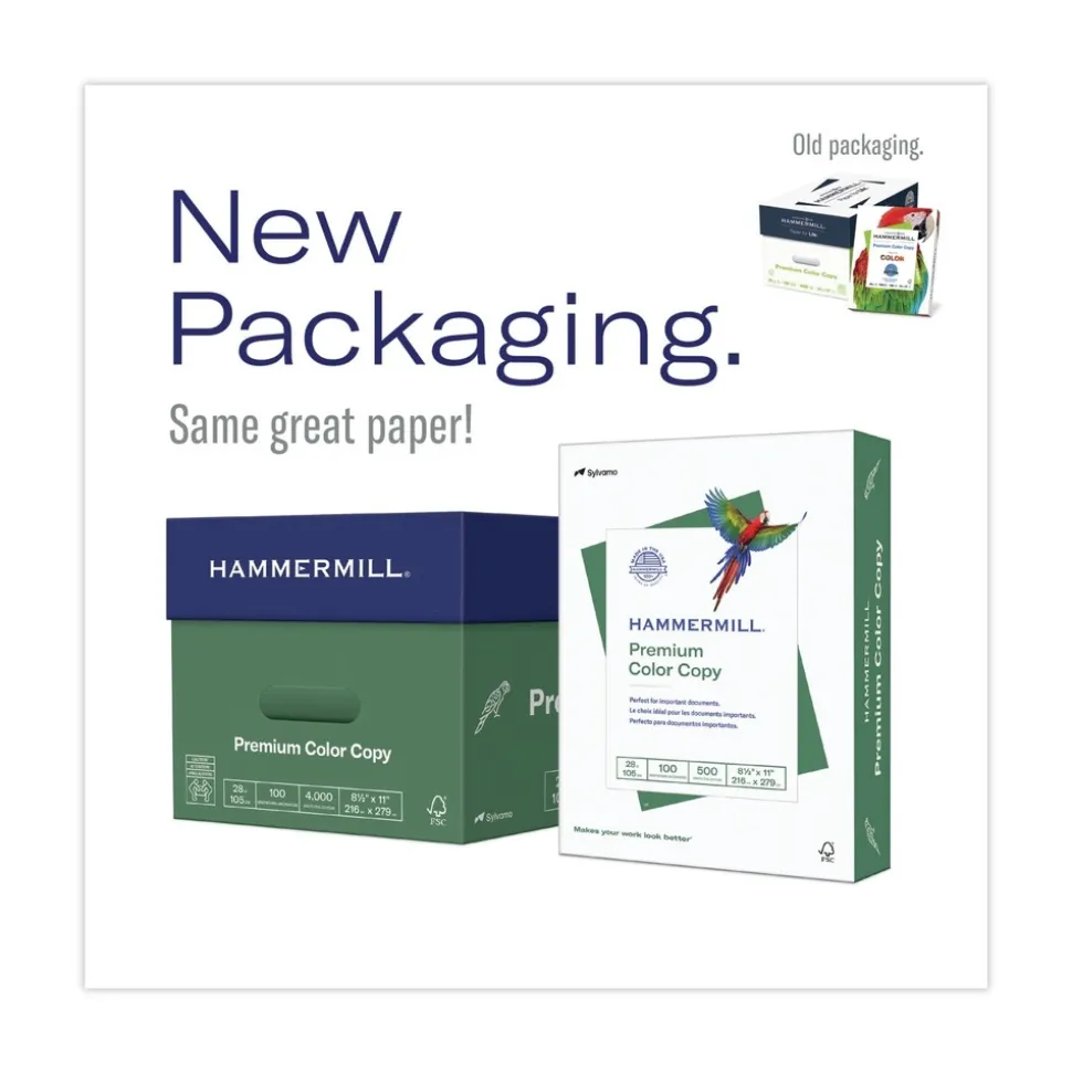 Hammermill Premium Color Copy 28 lbs. 8.5 in. x 11 in. Print Paper - 100 Bright White (500/Ream, 5 Reams/Carton)