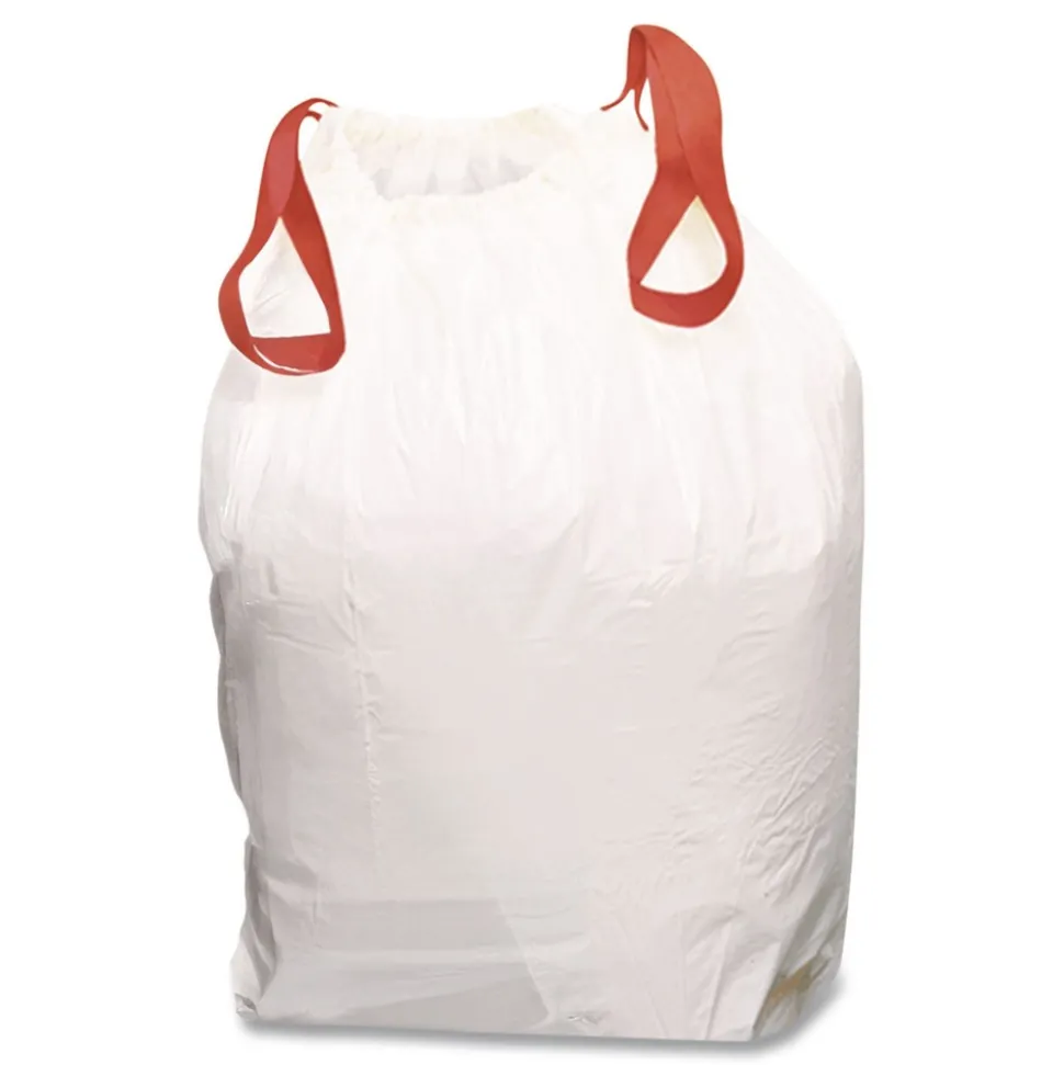 Handi-Bag 24 in. x 27.38 in. 13-Gallon Drawstring Kitchen Bags - White (50/Box)