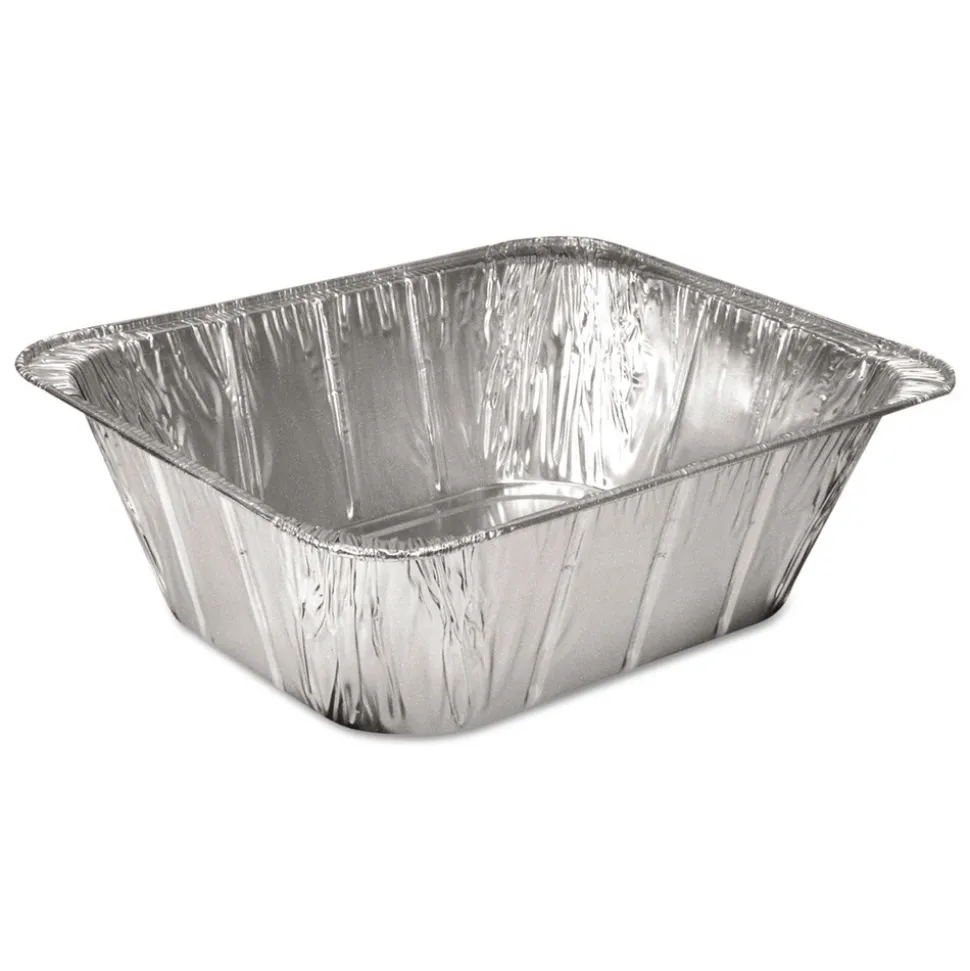 Handi-Foil 2014-50-100 10.31 in. x 12.69 in. x 4.19 in. Aluminum Steam Table Pans (100/Carton)