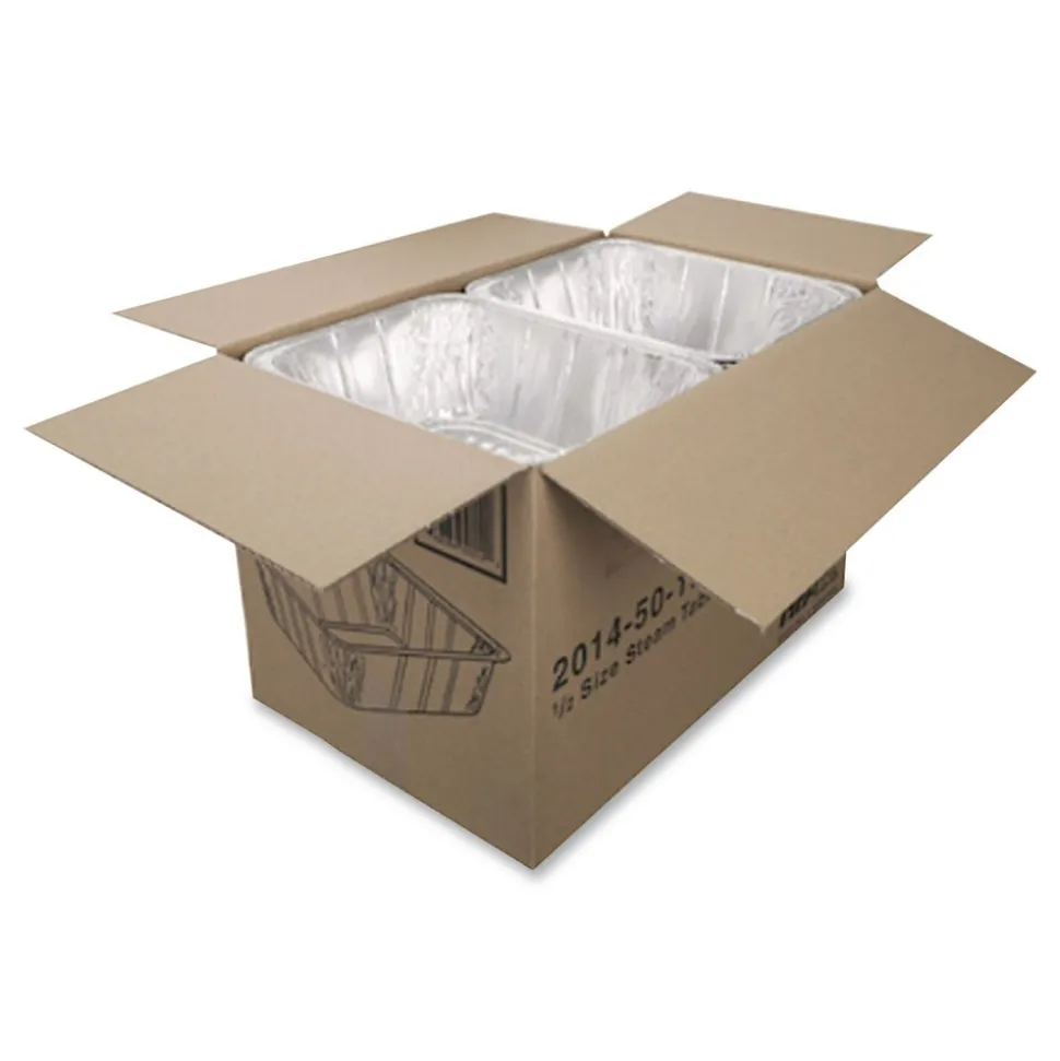 Handi-Foil 2014-50-100 10.31 in. x 12.69 in. x 4.19 in. Aluminum Steam Table Pans (100/Carton)