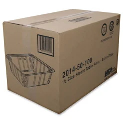 Handi-Foil 2014-50-100 10.31 in. x 12.69 in. x 4.19 in. Aluminum Steam Table Pans (100/Carton)