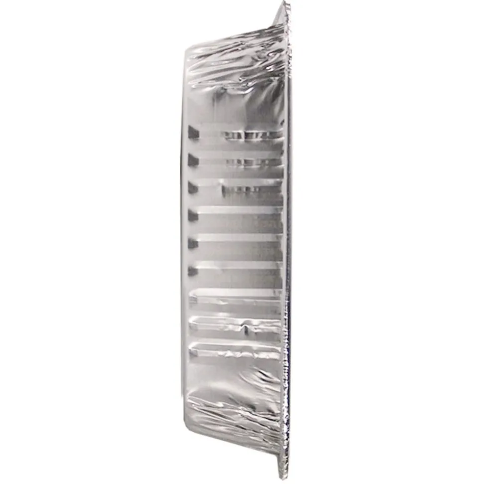 Handi-Foil 4048-35-500 7.88 in. x 7.88 in. x 1.31 in. Aluminum 8 in. Square Cake Pan - Silver (500/Carton)