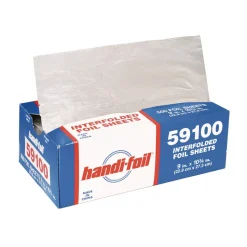 Handi-Foil HFA 59100 9 in. x 10.75 in. 55 Gauge Interfolded Foil Sheets (3000/Carton)