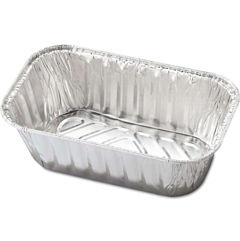 Handi-Foil HFA 31730 5.72 in. x 3.31 in. x 2.03 in. 1 lbs. Capacity Aluminum Baking Pan (200/Carton)