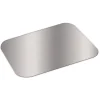 Handi-Foil HFA 4045L 6.25 in. x 8.37 in. Foil Laminated Board Lid for Take Out Containers - White/Silver (500/Carton)