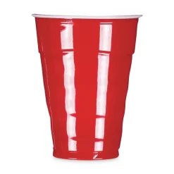 Hefty 18 oz. Easy Grip Disposable Plastic Party Cups - Red (400/Carton)