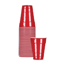 Hefty 18 oz. Easy Grip Disposable Plastic Party Cups - Red (400/Carton)