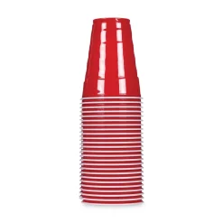Hefty 18 oz. Easy Grip Disposable Plastic Party Cups - Red (400/Carton)