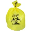 Heritage 30 in. x 43 in. 30 gal. 1.3 mil Healthcare Biohazard Printed Can Liners - Yellow (200/Carton)
