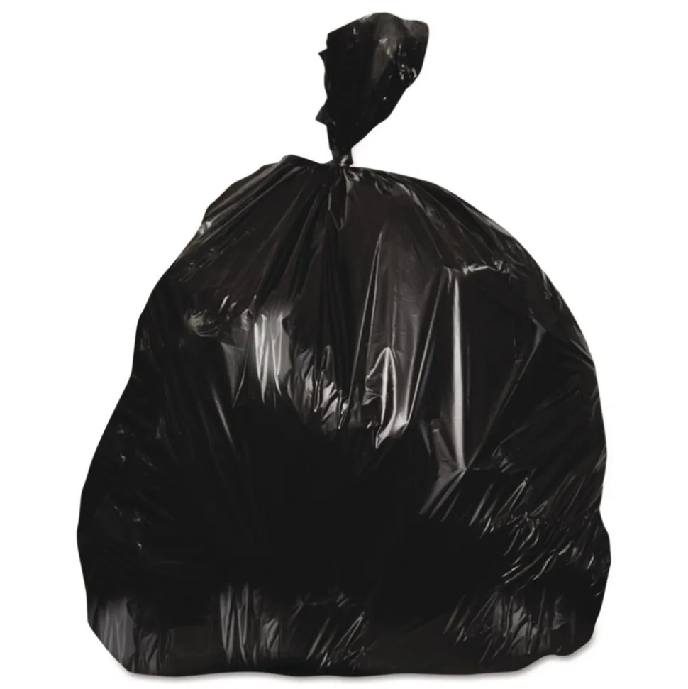 Heritage 40 in. x 46 in. 45 gal. 0.7 mil. Linear Low-Density Can Liners - Black (250/Carton)