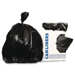 Heritage 40 in. x 46 in. 45 gal. 0.7 mil. Linear Low-Density Can Liners - Black (250/Carton)