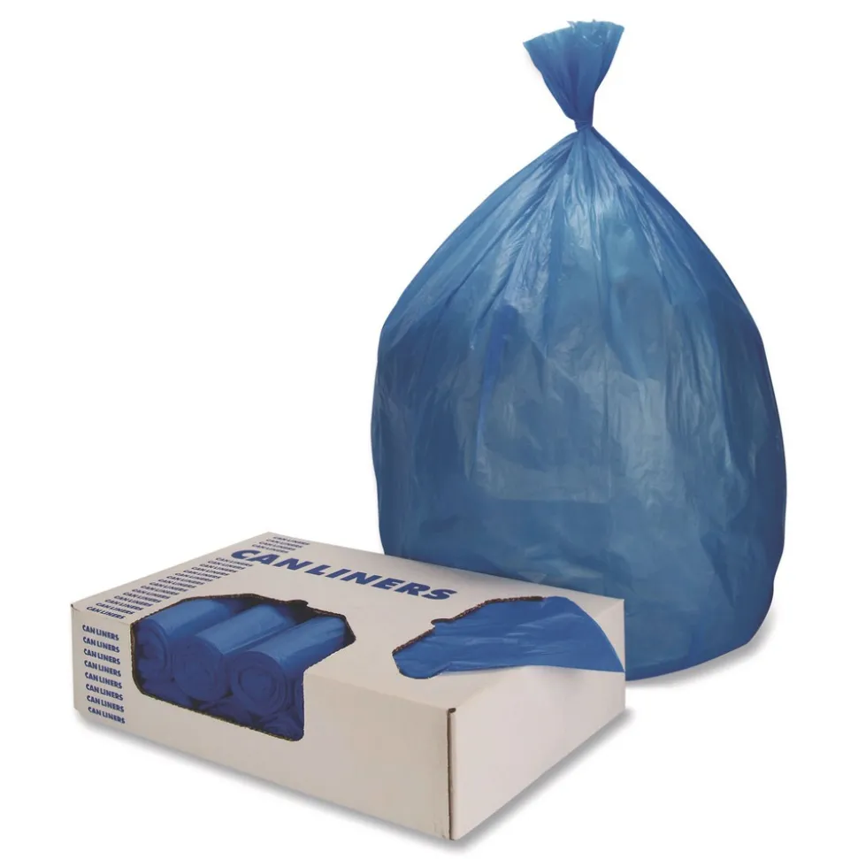 Heritage 30 in. x 43 in. 1.3 mil. 30-Gallon Linear Low Density Health Care Can Liners - Blue (200/Carton)