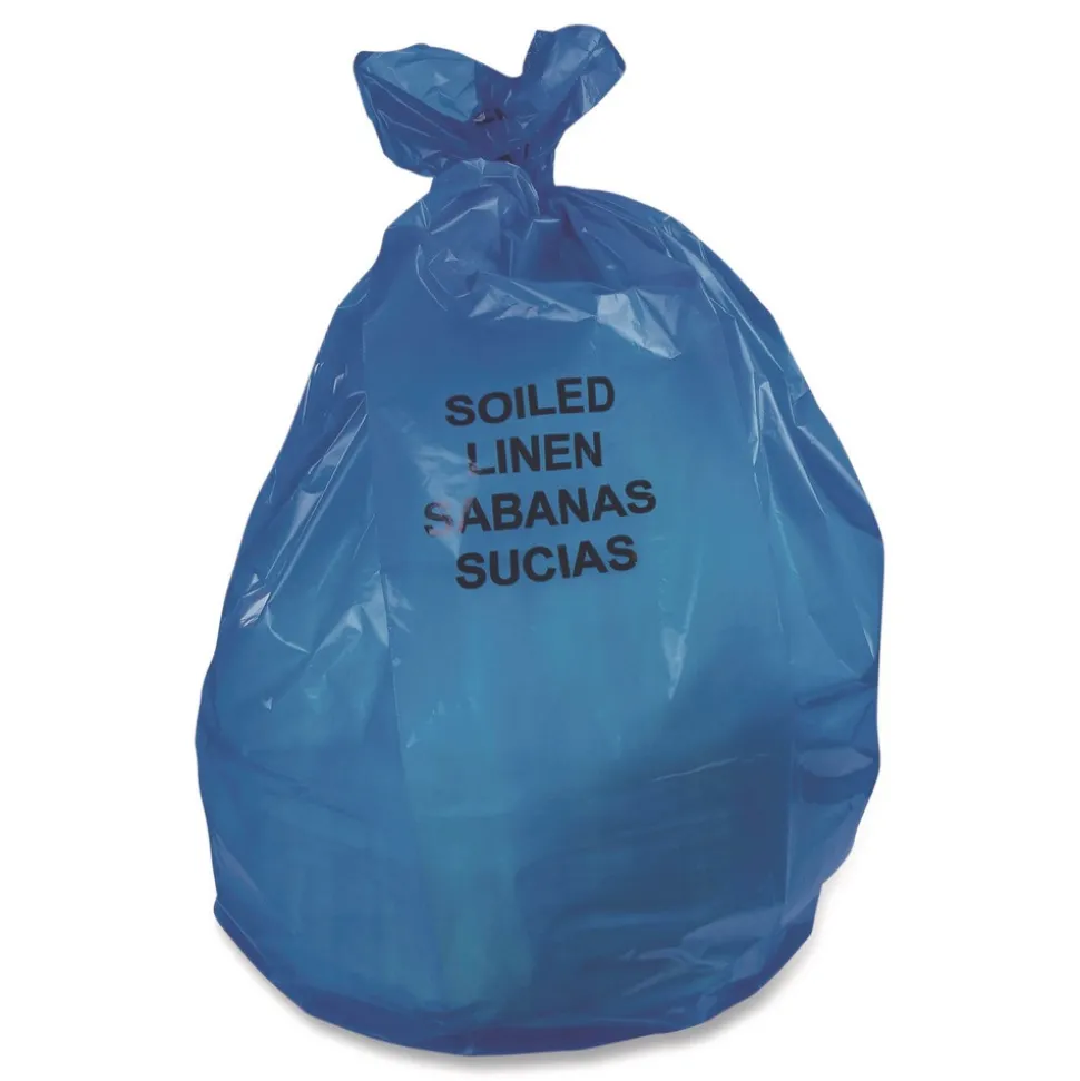 Heritage 30 in. x 43 in. 1.3 mil. 30-Gallon Linear Low Density Health Care Can Liners - Blue (200/Carton)