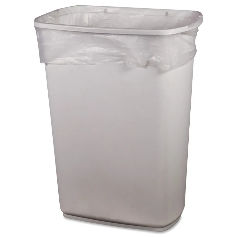 Heritage H8647SC 43 in. x 47 in. 56 gal. 1.1 mil Linear Low-Density Can Liners - Clear (100/Carton)