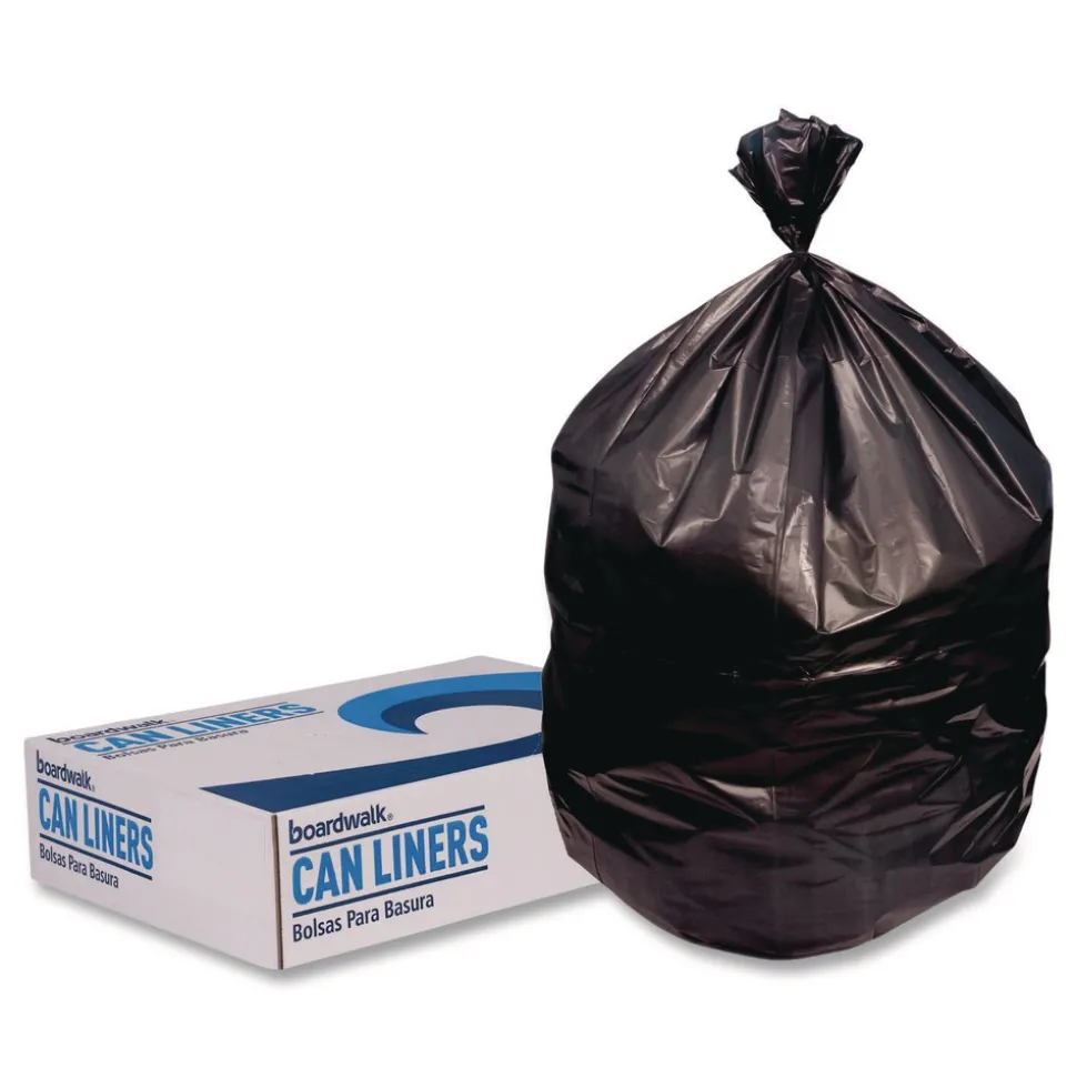 Heritage X-Liner Reprocessed Liners 60 gal 2 mil 38 x 58 Black Perforated Roll (100/Carton)