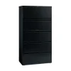 Hirsh Industries 36 in. x 18.62 in. x 67.62 in. 5 Letter/Legal/A4-Size File Drawers Lateral File Cabinet - Black