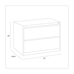 Hirsh Industries 30 in. x 18.62 in. x 28 in. 2 Letter/Legal/A4-Size File Drawers Lateral File Cabinet - Putty