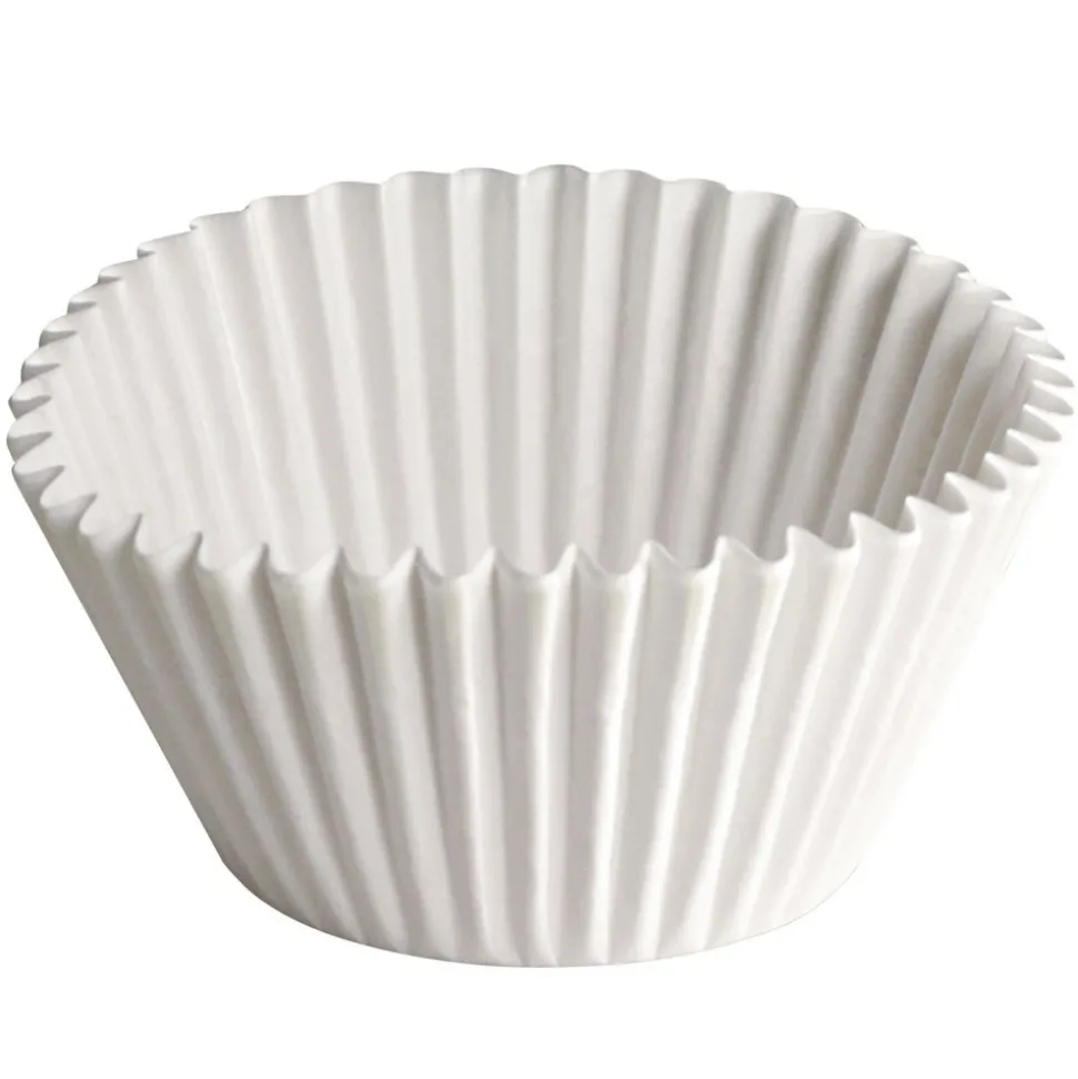 Hoffmaster 2.25 Diameter x 1.88 h Fluted Paper Bake Cups - White (500/Pack, 20 Packs/Carton)