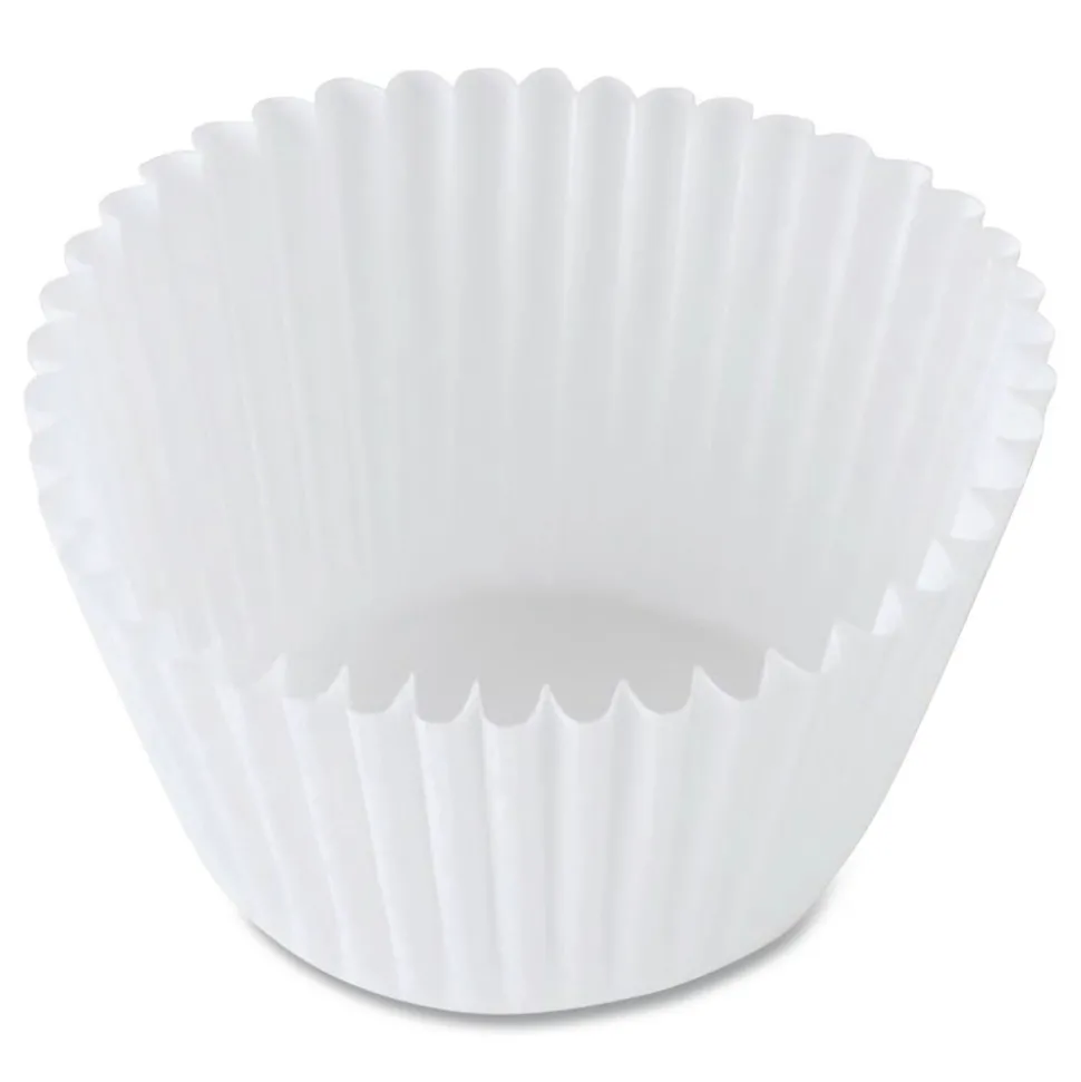 Hoffmaster 2.25 Diameter x 1.88 h Fluted Paper Bake Cups - White (500/Pack, 20 Packs/Carton)