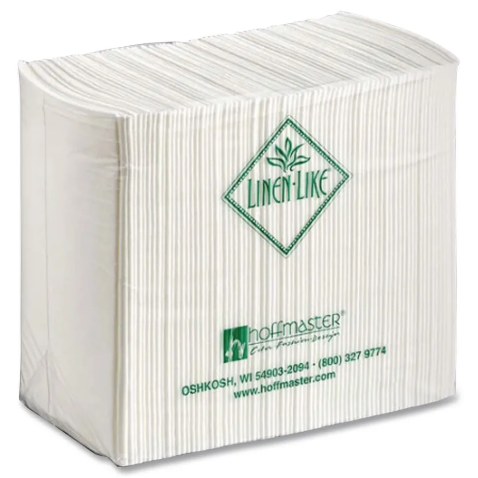Hoffmaster 15 in. x 17 in. 2-Ply Dinner Napkins - White (4 Packs/Carton)