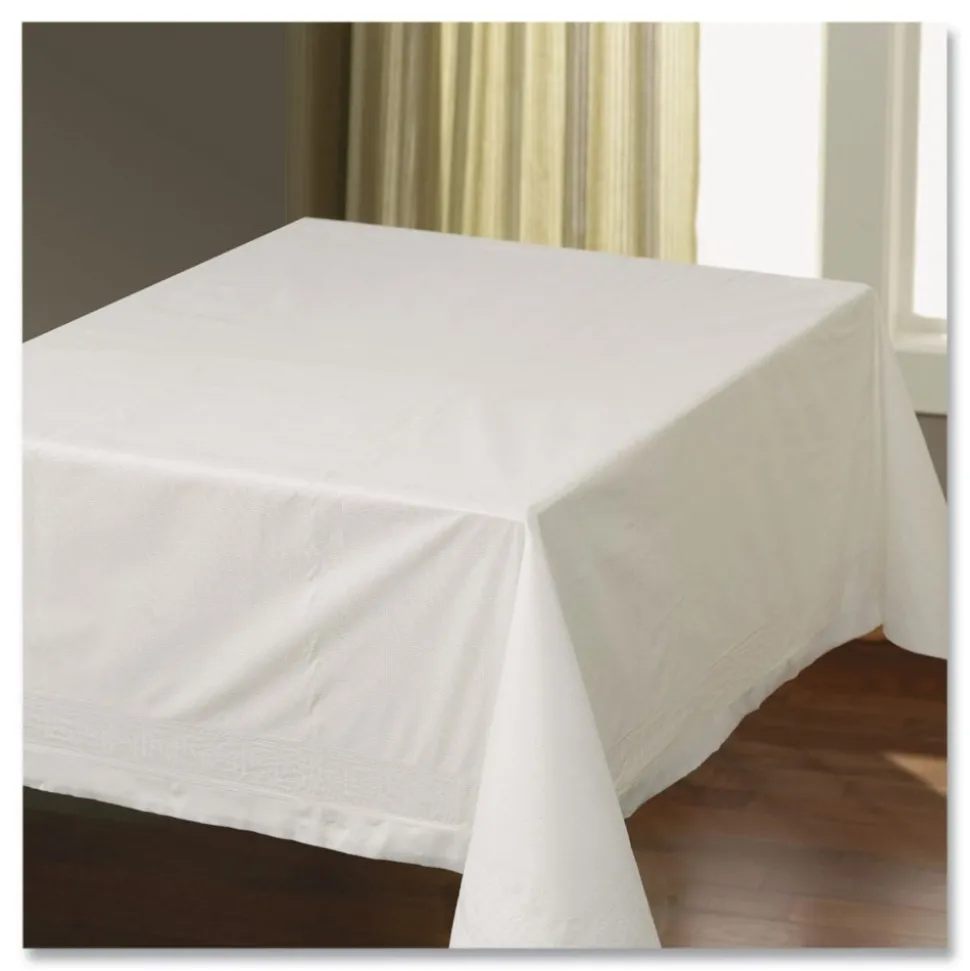 Hoffmaster 72 in. x 72 in. Tissue/Poly Tablecovers - White (25/Carton)