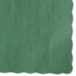 Hoffmaster 9-1/2 in. x 13.50 Solid Color Scalloped Edge Placemats - Hunter Green (1000/Carton)