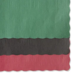 Hoffmaster 9-1/2 in. x 13.50 Solid Color Scalloped Edge Placemats - Hunter Green (1000/Carton)