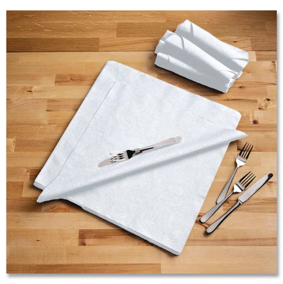 Hoffmaster 15.5 x 15.5 1 Ply Airlaid Flat Pack Napkins - White (1000/Carton)