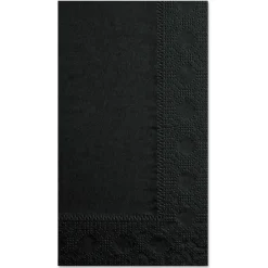 Hoffmaster 15 x 17 2-Ply Dinner Napkins - Black (1000/Carton)