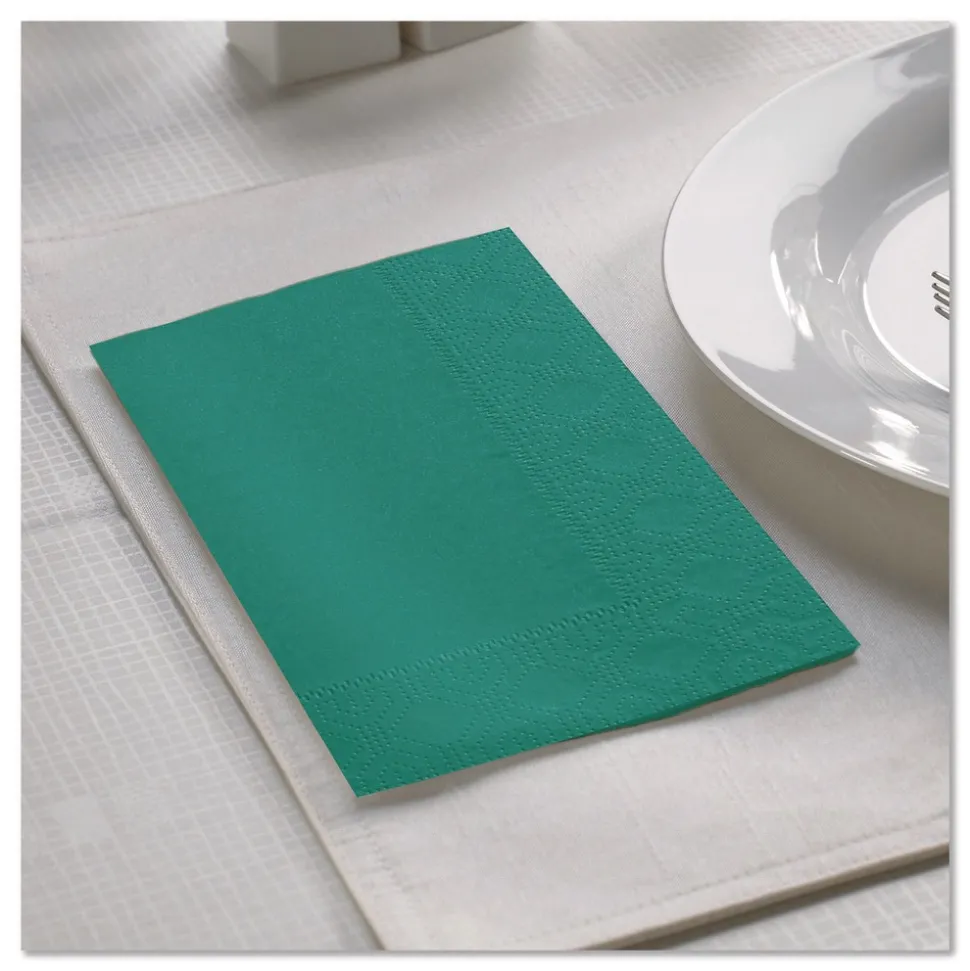 Hoffmaster Dinner Napkins 2-Ply 15 x 17 Teal (1000/Carton)
