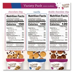 Homefree 1.1 oz/0.95 oz/1.1 oz Gluten Free Mini Cookies Variety Pack (180/Carton)