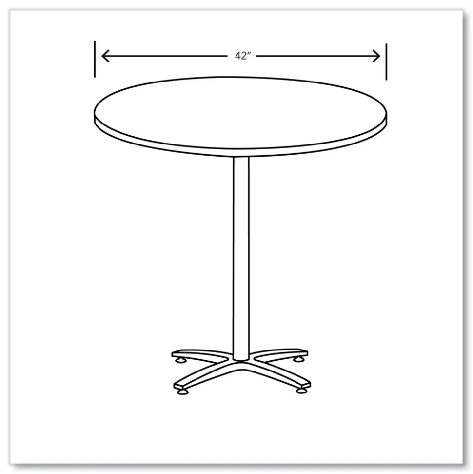 HON 42 in. Diameter Between Round Table Top - Silver Mesh